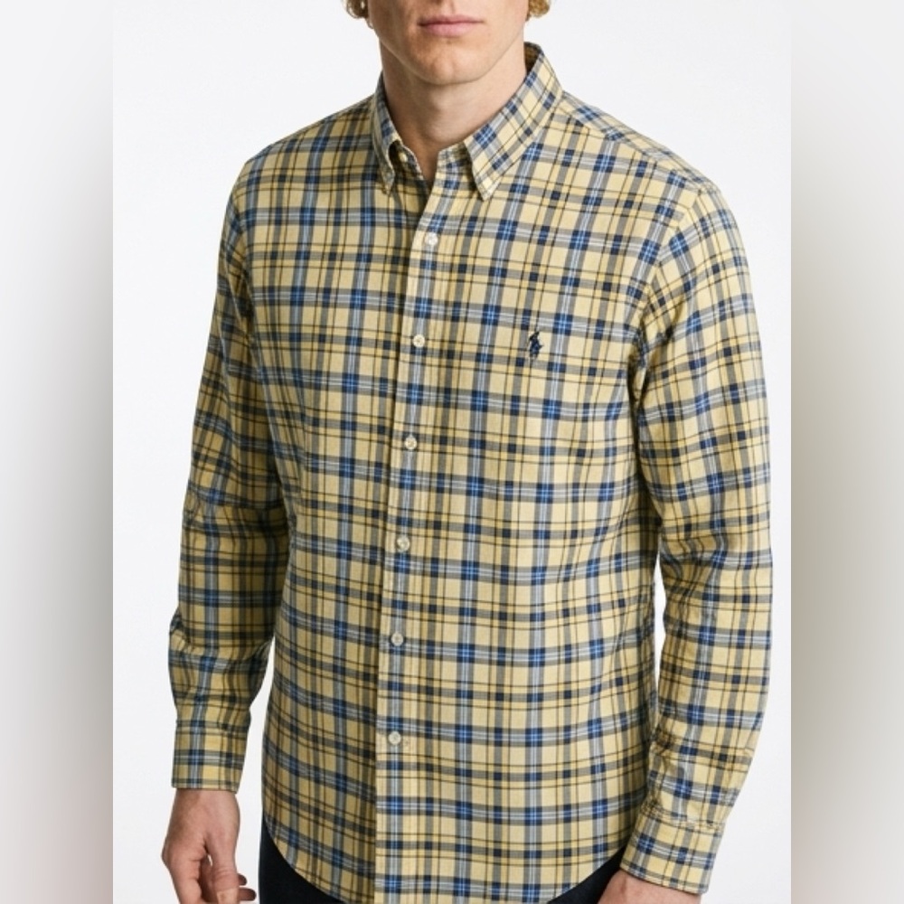 Ralph Lauren Classic Fit Yellow Blue Shirt